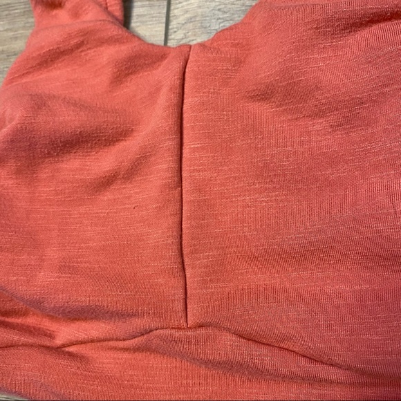 GYMSHARK Moroccan red Jersey ruched shorts bra - Picture 7 of 11